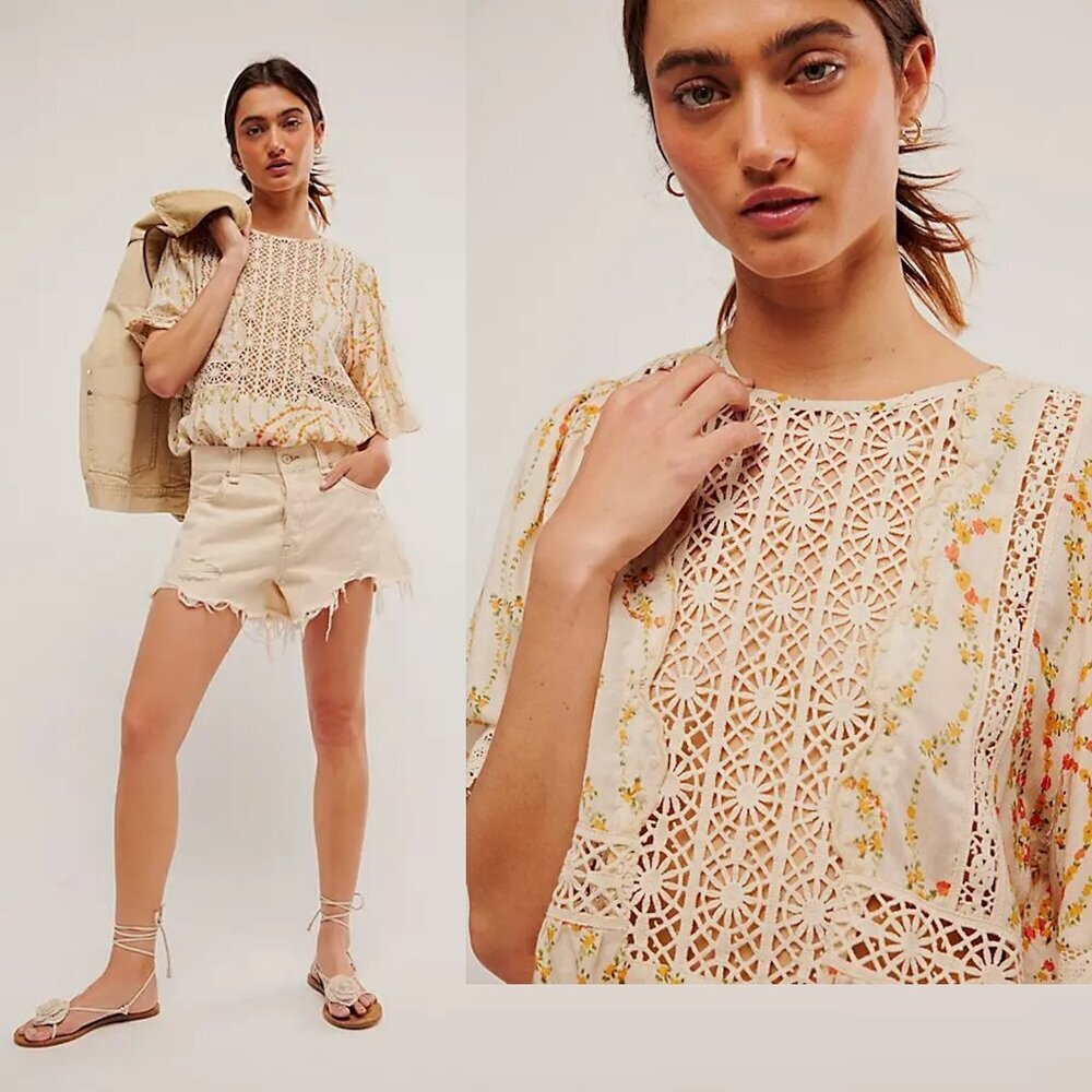 NWT New $128 Free People Bali Tate Tapioca Bodysuit Size XS